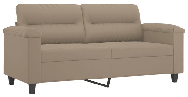 VidaXL Kavč dvosed taupe 140 cm tkanina iz mikrovlaken