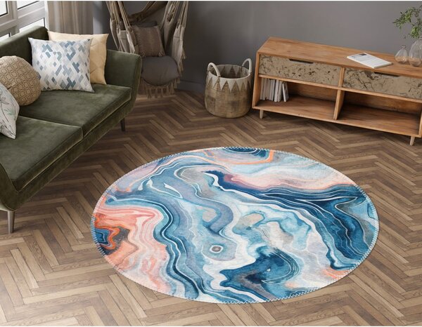 Modra/rožnata pralna okrogla preproga ø 120 cm Colors of Joy – Vitaus