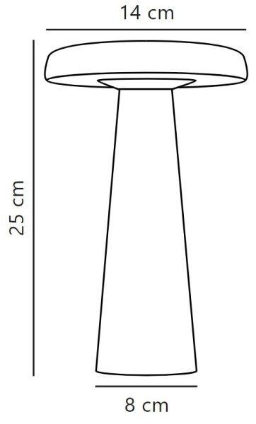 DFTP by Nordlux - LED Zatemnitvena zunanja namizna svetilka ARCELLO LED/2,8W/3,7V IP54