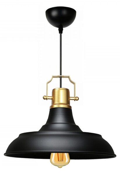 Črna viseča svetilka s kovinskim senčilom ø 25 cm Tarsus – Opviq lights