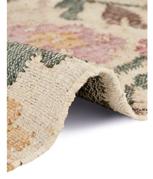 Kremno bel ročno tkan tekač iz jute 80x200 cm Roya Violette – Elle Decoration