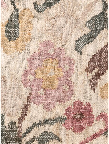 Kremno bel ročno tkan tekač iz jute 80x200 cm Roya Violette – Elle Decoration
