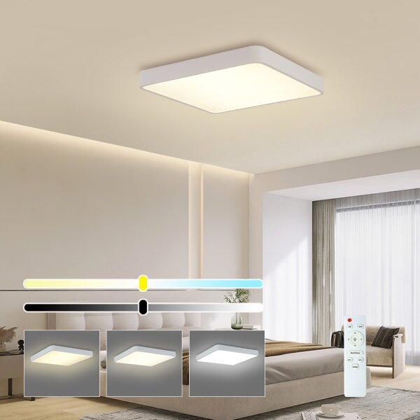 Brilagi - LED Zatemnitvena svetilka POOL LED/48W/230V 3000-6000K 50x50 cm bela + Daljinski upravljalnik