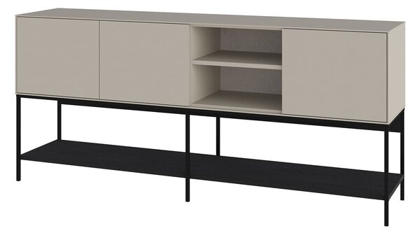 Črna/kremno bela komoda 180x80x40 cm Amira – Marckeric