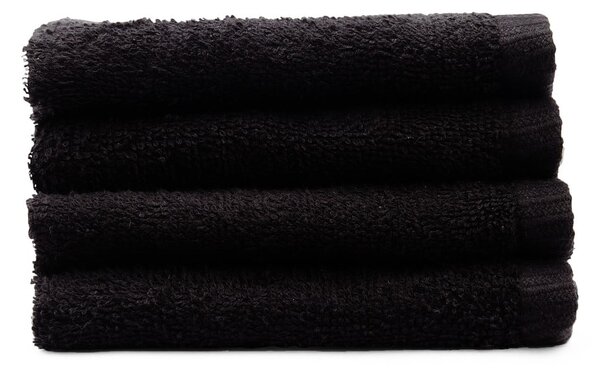 Črne hitro sušeče frotirne bombažne brisače v kompletu 4 ks 30x30 cm Quick Dry – Catherine Lansfield