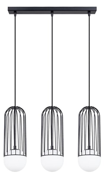 Sollux SL.1334 - Lestenec na vrvici BRINA 3xG9/8W/230V črna