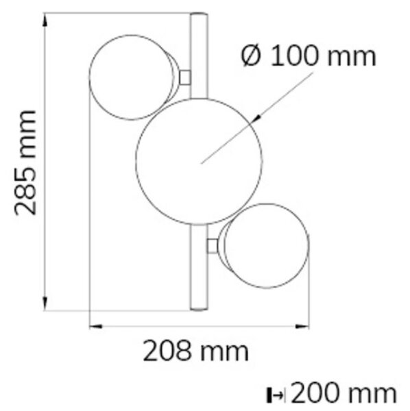 Wofi 4014.03.14.9000 - LED Stenska svetilka VILLA 3xG9/3W/230V