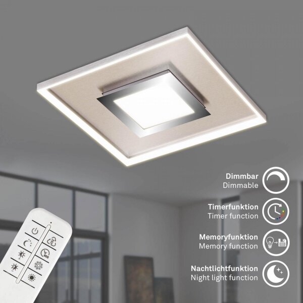 Briloner 3641-012 - LED Zatemnitvena svetilka FRAME LED/30W/230V 2700-6500K + Daljinski upravljalnik