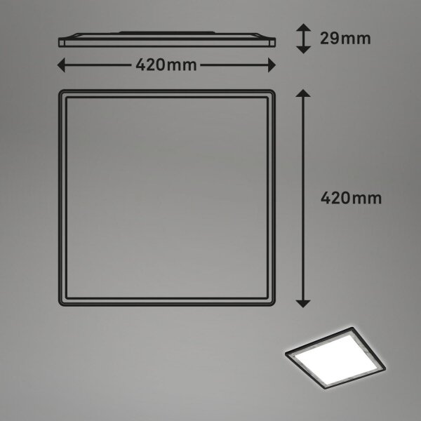 Briloner 7459-414 - LED Zatemnitvena svetilka SLIM LED/22W/230V 2700-6500K + Daljinski upravljalnik