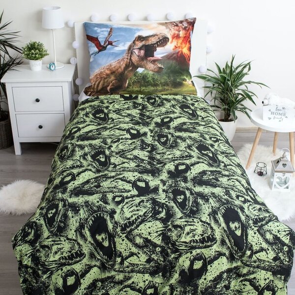 Enojna bombažna otroška posteljnina 140x200 cm Jurassic World "Volcano" – Jerry Fabrics