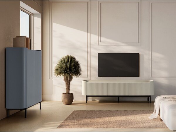 Kremno bela TV omarica 180x55x40 cm Willa – MOME