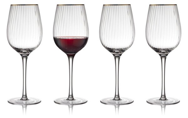 Kozarci v kompletu 4 ks za vino 300 ml Palermo – Lyngby Glas