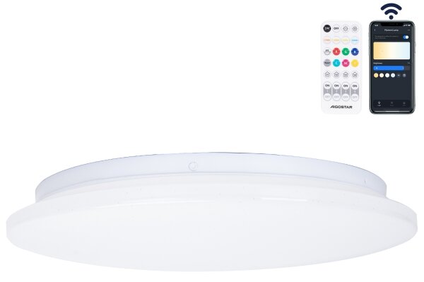 Aigostar - LED Kopalniška stropna svetilka LED/18W/230V IP44 + Daljinski upravljalnik