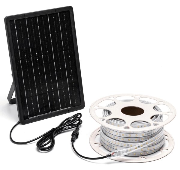 Aigostar - LED Zatemnitveni solarni trak LED/10W/3,2V 10 m 2700K IP65 + Daljinski upravljalnik