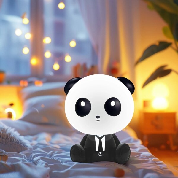 LED Zatemnitvena otroška svetilka na dotik PANDA LED/2,5W/3,7V 1200 mAh