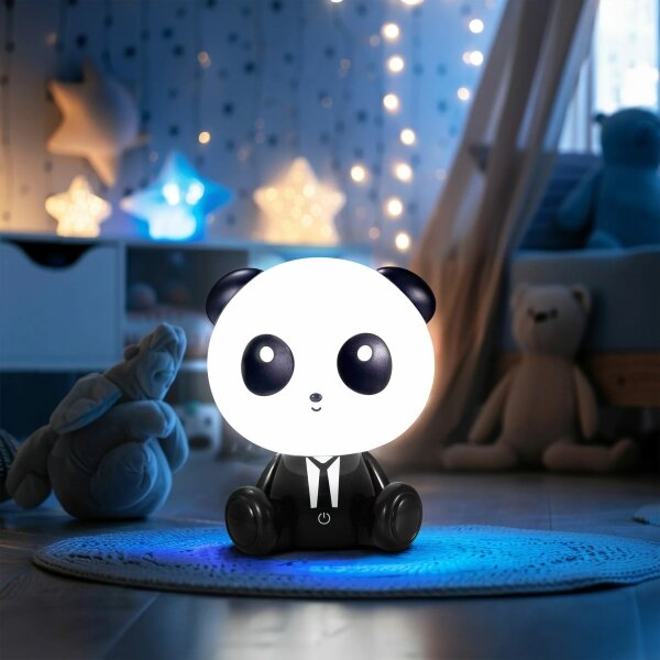 LED Zatemnitvena otroška svetilka na dotik PANDA LED/2,5W/3,7V 1200 mAh