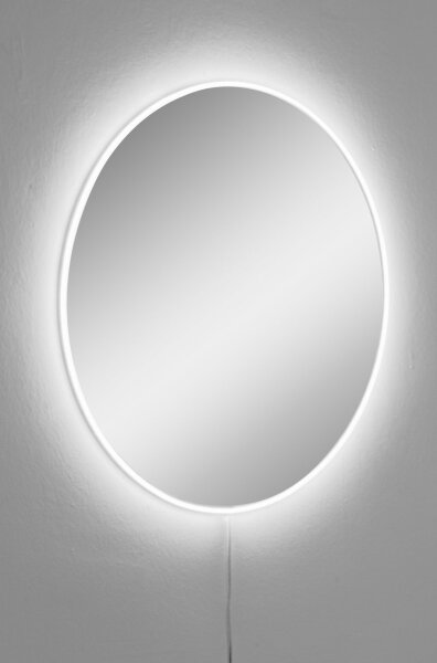 LED Stensko ogledalo z osvetlitvijo ROUND pr. 60 cm bela