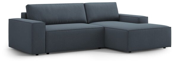 Modra raztegljiva kotna sedežna garnitura (desni kot) Jodie – Micadoni Home