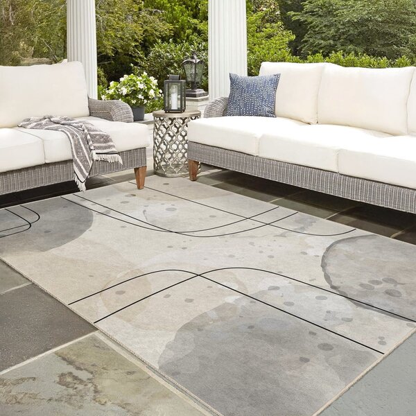 Siv/kremno bel pralen tekač 80x200 cm Simple Lines – Mila Home