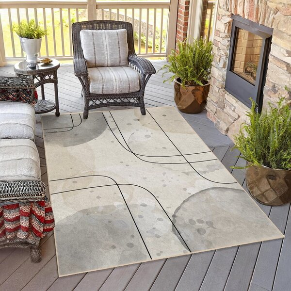 Siv/kremno bel pralen tekač 80x200 cm Simple Lines – Mila Home