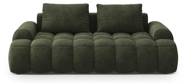 Zelena žametna sedežna garnitura 200 cm Linz – Cosmopolitan Design
