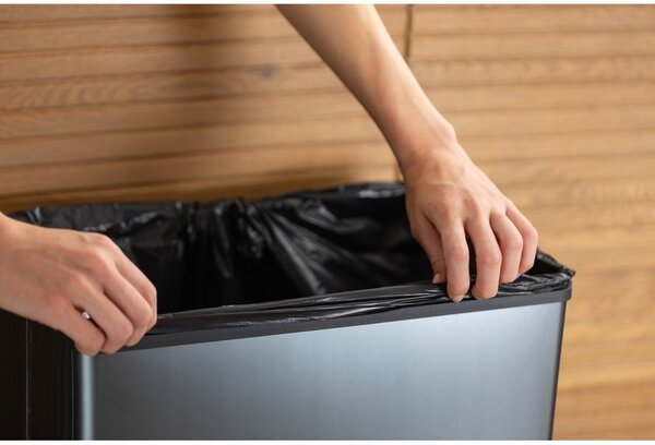Siv koš za smeti na dotik iz reciklirane plastike 54 l Verto High – Curver