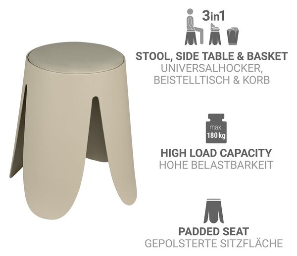Bež plastičen stolček z možnostjo nalaganja Comiso – Wenko