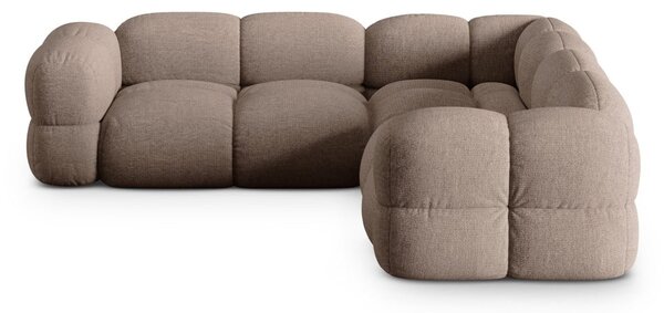 Rjava kotna sedežna garnitura Loretto – Cosmopolitan Design