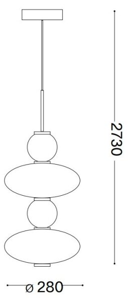 Ideal Lux - LED Lestenec na vrvici LUMIERE LED/34W/230V