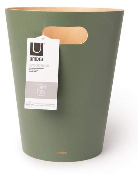 Zelen koš za smeti za pisarno 7,5 l Woodrow – Umbra