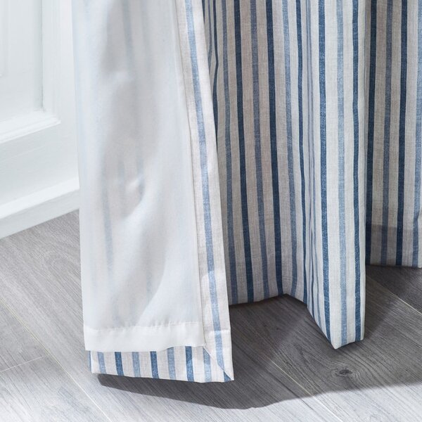 Modre zavese v kompletu 2 ks 229x229 cm Logan Stripe – Catherine Lansfield