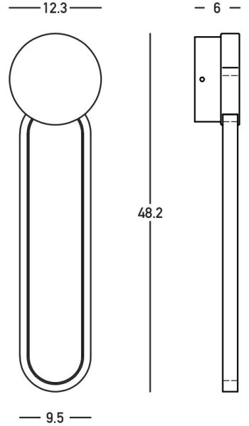 Zambelis 23103 - LED Zatemnitvena stenska svetilka LED/13W/230V 3000K črna