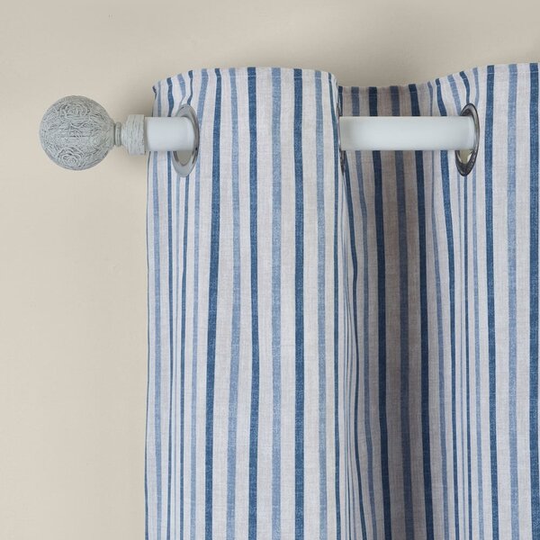 Modre zavese v kompletu 2 ks 229x229 cm Logan Stripe – Catherine Lansfield