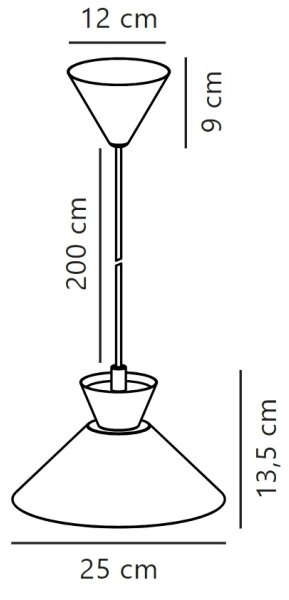 Nordlux - Lestenec na vrvici DIAL 1xE27/40W/230V pr. 25 cm rumena