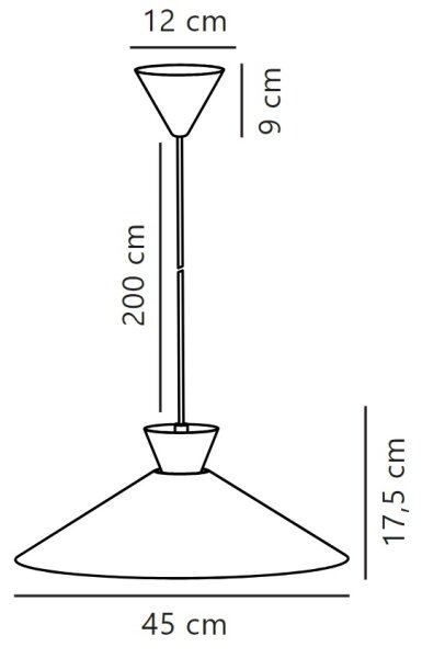 Nordlux - Lestenec na vrvici DIAL 1xE27/40W/230V pr. 45 cm črna