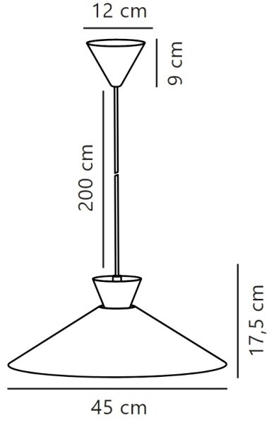 Nordlux - Lestenec na vrvici DIAL 1xE27/40W/230V pr. 45 cm siva