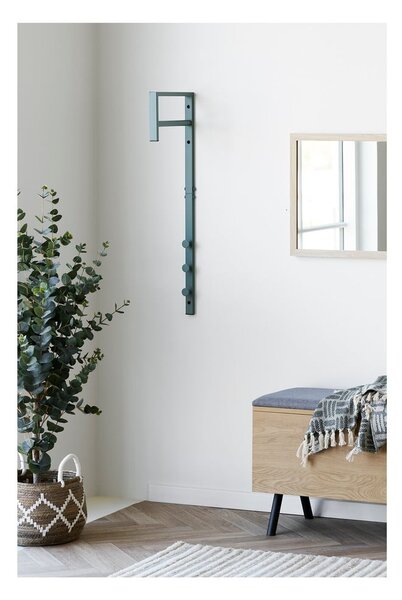 Mentolno zelen kovinski stenski obešalnik 3 cm Trento – House Nordic