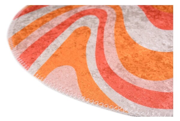 Oranžna pralna okrogla preproga ø 100 cm Colors of Joy – Vitaus