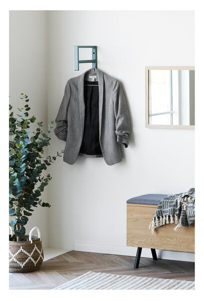 Mentolno zelen kovinski stenski obešalnik 3 cm Trento – House Nordic