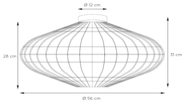 Lucide 03135/56/72 - Stropna svetilka MAGALI 1xE27/40W/230V pr. 56 cm bež