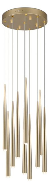 LED viseča svetilka v zlati barvi ø 30 cm Cala – Trio Select