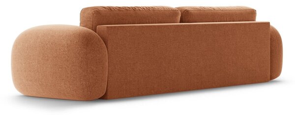 Opečnato oranžna raztegljiva/s prostorom za shranjevanje sedežna garnitura iz šenilje 262 cm Tonale – Cosmopolitan Design