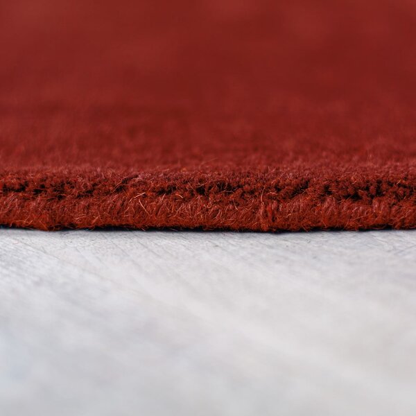 Opečnato oranžna ročno tkana volnena okrogla preproga ø 150 cm Mia Segment – Flair Rugs
