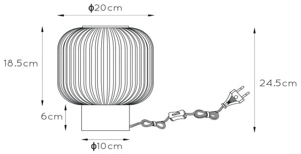 Lucide 45586/20/33 - Namizna svetilka MALOTO 1xE27/40W/230V zelena/zlata