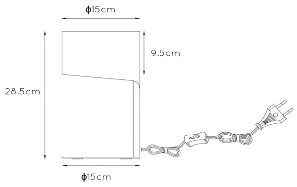 Lucide 45504/01/31 - Namizna svetilka KNULLE 1xE14/40W/230V bela