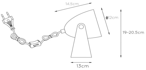 Lucide 45564/01/31 - Namizna svetilka CHAGO 1xE14/40W/230V bela