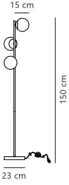 Nordlux - Talna svetilka LILLY 3xE14/25W/230V črna