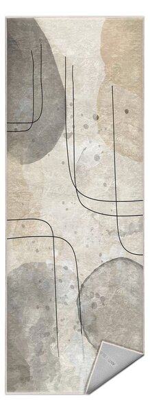 Siv/kremno bel pralen tekač 80x200 cm Simple Lines – Mila Home
