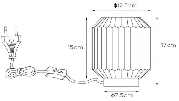 Lucide 45595/01/31 - Namizna svetilka SUENO 1xE14/40W/230V krem barva