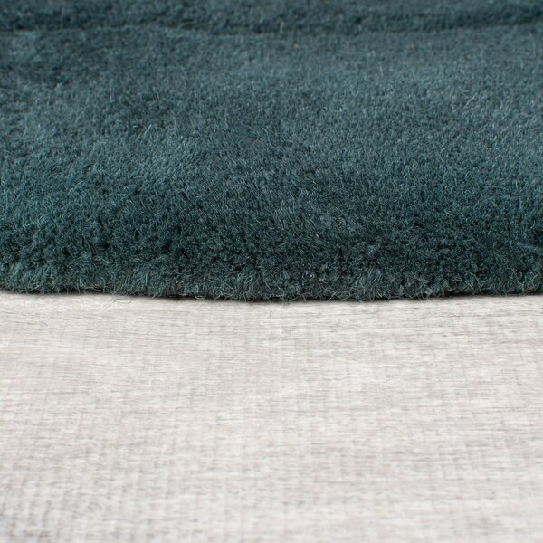Zelenomodra ročno tkana volnena okrogla preproga ø 160 cm Shard Teal – Flair Rugs